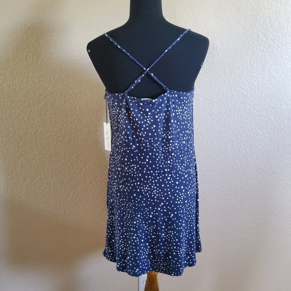Nine Britton Polka Dot Cowl Neck Mini Dress Size M New - Picture 5 of 7